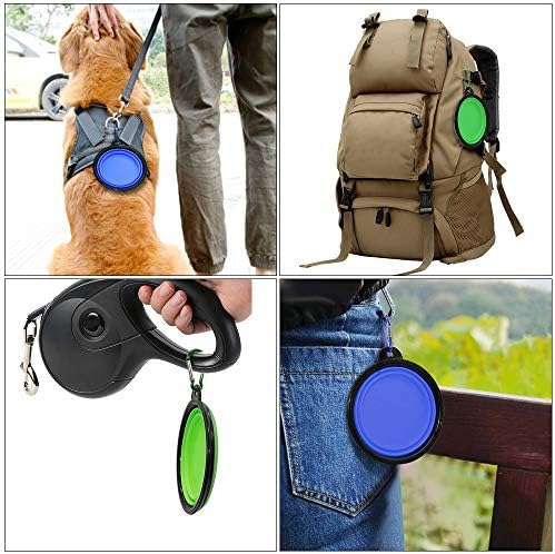 Collapsible Silicone Dog Bowl with Water Bottle – 2-in-1 Feeder