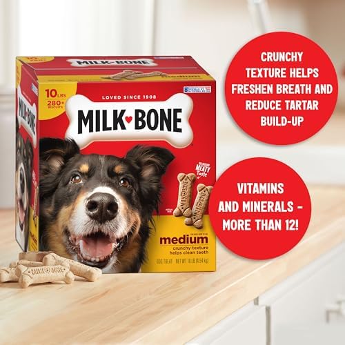 Milk-Bone Dog Treats – Original Crunchy Biscuits for Medium Dogs, 10 lb