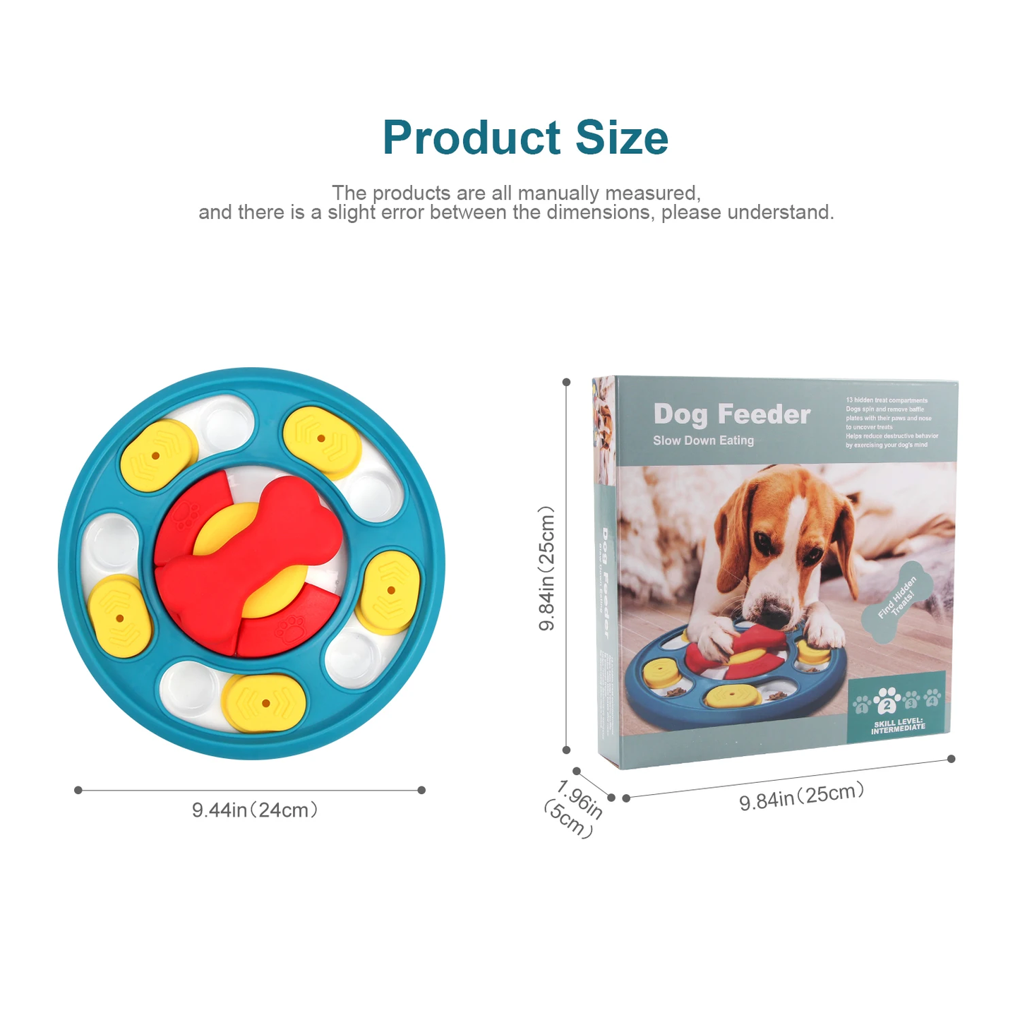 Interactive Dog Puzzle Toy – Slow Feeder Plate for Puppies