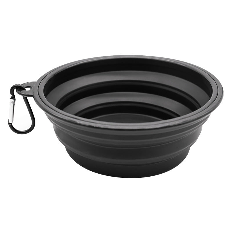 Collapsible Silicone Dog Bowl with Water Bottle – 2-in-1 Feeder
