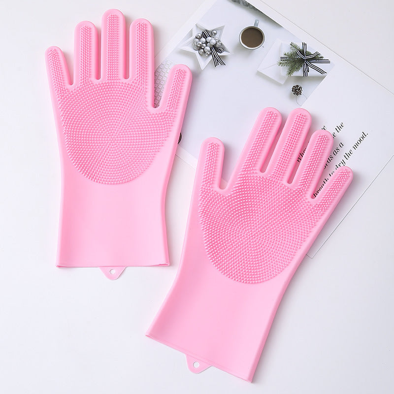 Pet Grooming Glove – 5-Finger Deshedding Brush & Massage Mitt