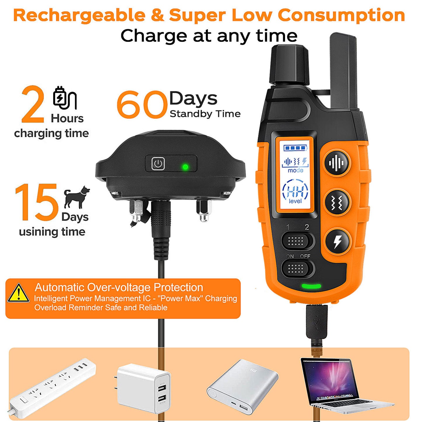 Waterproof Dog Training Collar with Remote – 3300Ft Shock & Vibration