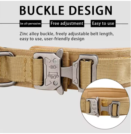 Tactical Dog Collar with Handle – Adjustable Nylon Military Collar