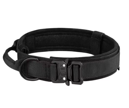 Tactical Dog Collar with Handle – Adjustable Nylon Military Collar