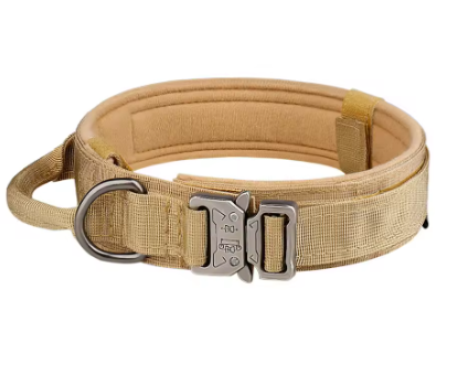 Tactical Dog Collar with Handle – Adjustable Nylon Military Collar
