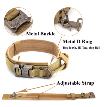 Large Dog Harness & Leash Set with MOLLE Pouches – Training Vest