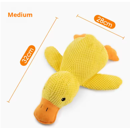 Calming Duck Dog Toy – Soft Plush Pillow with Quacking Sound