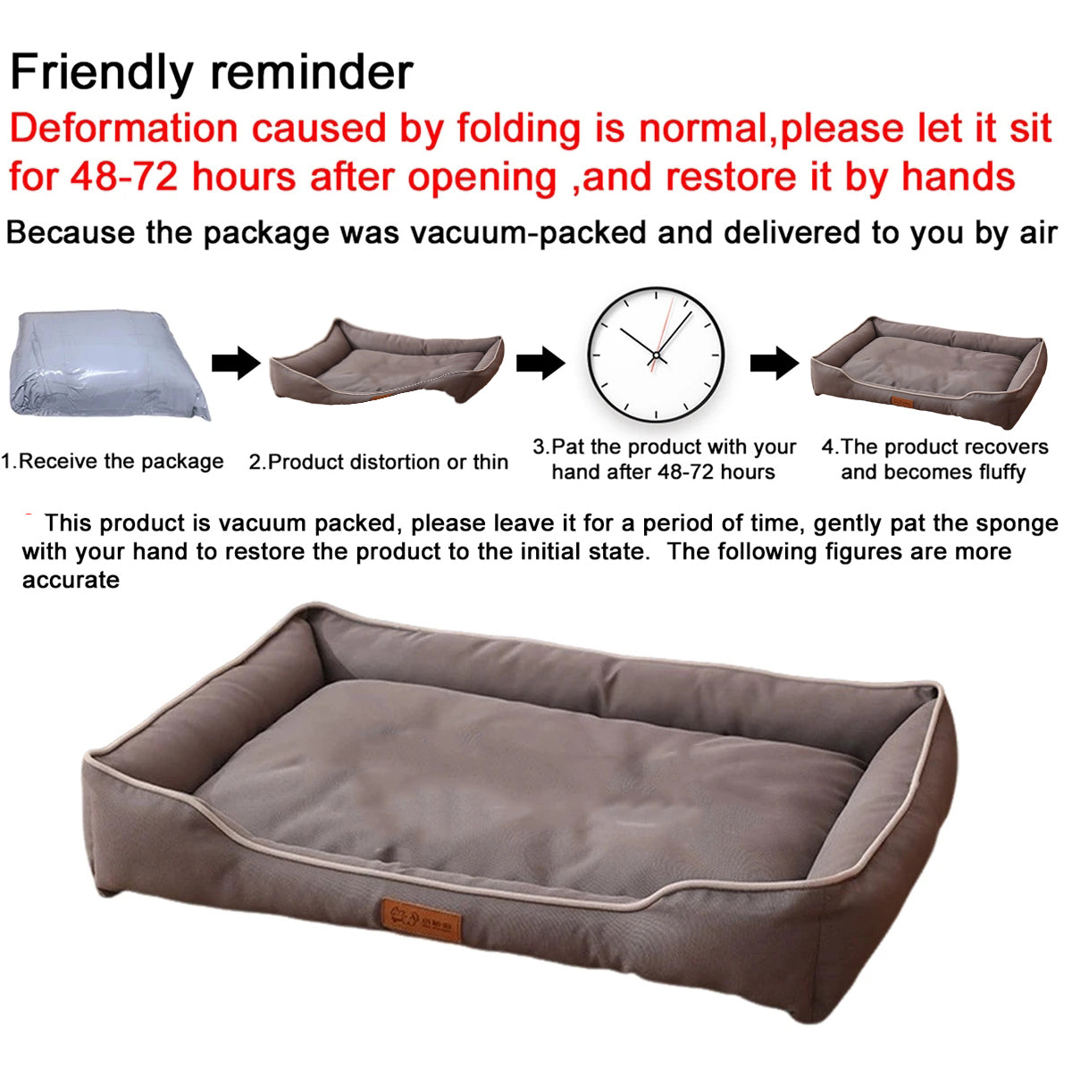 Large Dog Bed – Waterproof, Bite-Resistant Sofa Bed for Pets