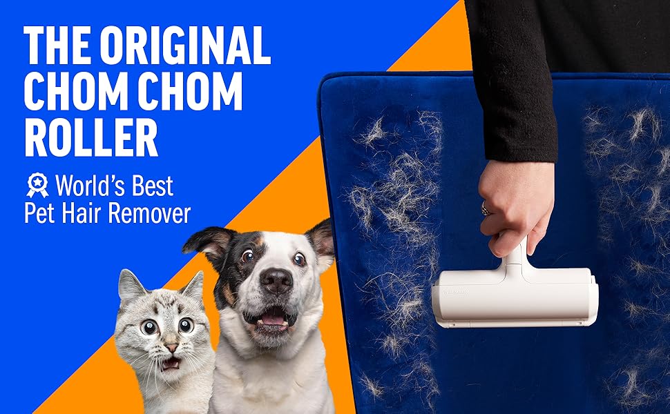 Chom Chom Pet Hair Remover Roller – Reusable Fur Cleaner Tool