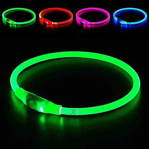 LED Dog Collar – USB Rechargeable Light-Up Safety Necklace