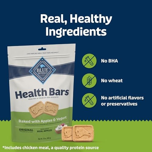 Blue Buffalo Mini Dog Treats – Apple & Yogurt Crunchy Biscuits