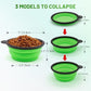 Collapsible Silicone Dog Bowl with Water Bottle – 2-in-1 Feeder