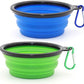 Collapsible Silicone Dog Bowl with Water Bottle – 2-in-1 Feeder