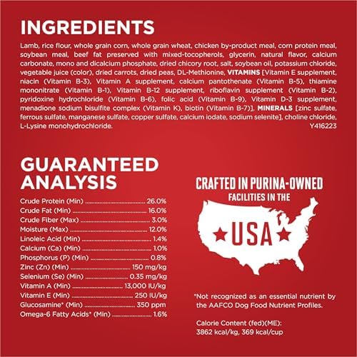 Purina ONE Lamb & Rice Dry Dog Food – 31.1 lb Bag