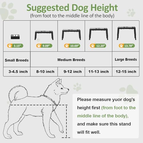 XIAZ Elevated Dog Bowls – Adjustable Raised Feeder Stand
