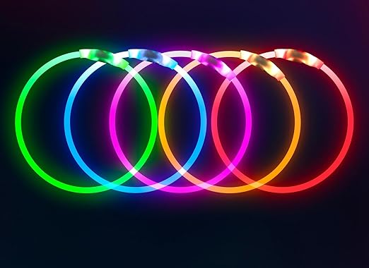 LED Dog Collar – USB Rechargeable Light-Up Safety Necklace