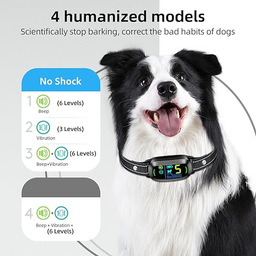 Rechargeable Dog Bark Collar – Smart No-Bark Training with Beep