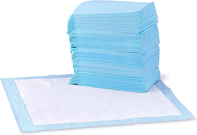 Basics Dog & Puppy Pee Pads – 5-Layer Leak-Proof Training Pads (100 Count)