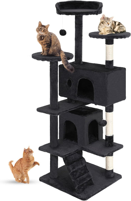 54-Inch Cat Tree Tower – Multi-Level Condo & Scratching Post