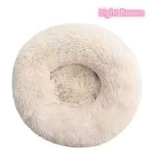 Super Soft Donut Pet Bed – Washable Plush Calming Bed for Dogs & Cats