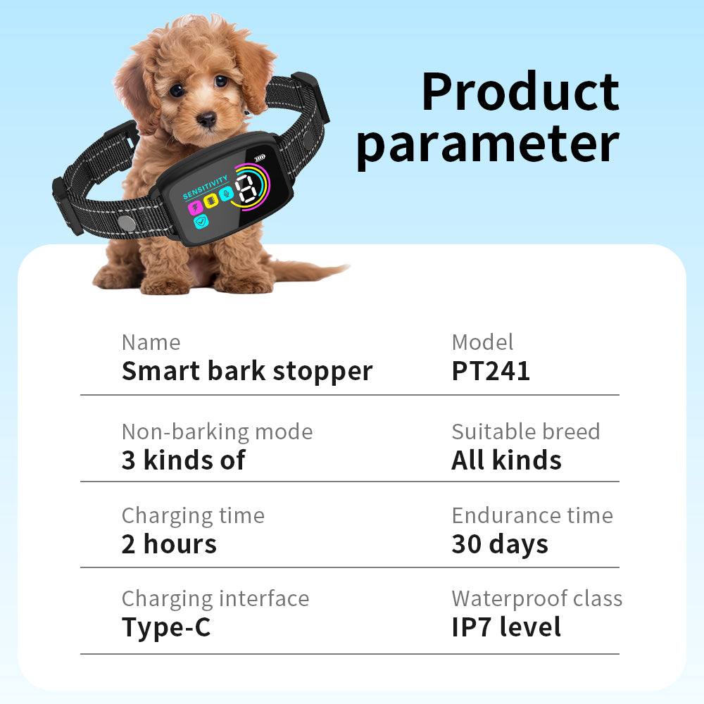 Rechargeable Dog Bark Collar – Smart No-Bark Training with Beep
