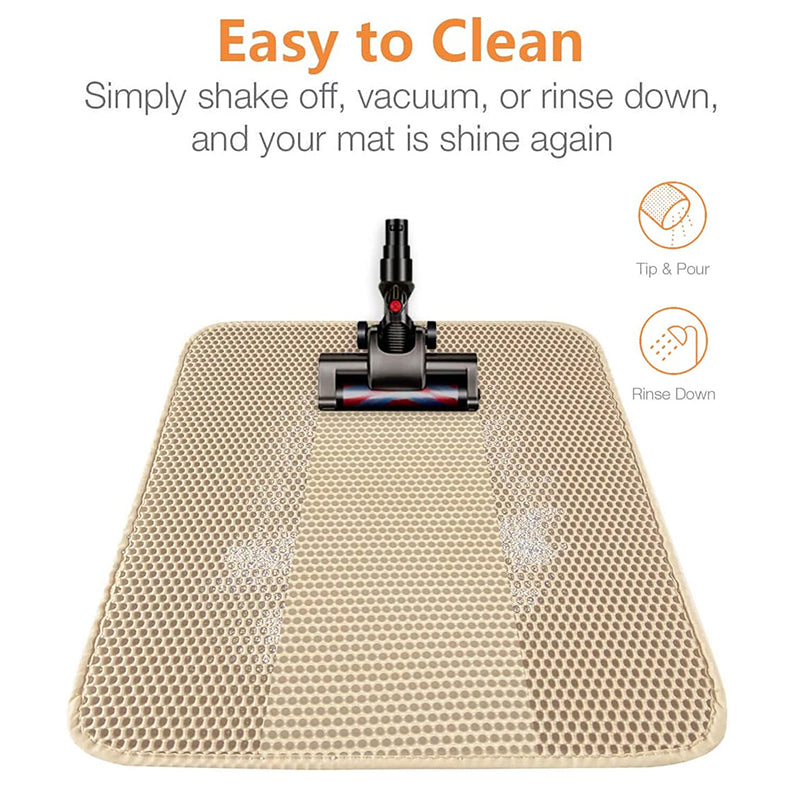 Waterproof Cat Litter Mat – Double Layer Trapping Pad
