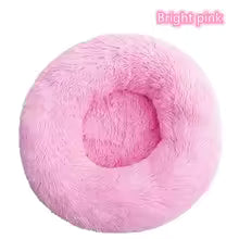 Super Soft Donut Pet Bed – Washable Plush Calming Bed for Dogs & Cats