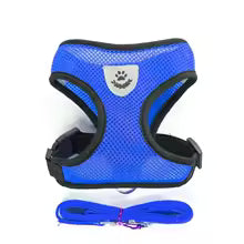 Adjustable Cat & Small Dog Harness with Leash – Soft Mesh Vest