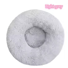 Super Soft Donut Pet Bed – Washable Plush Calming Bed for Dogs & Cats