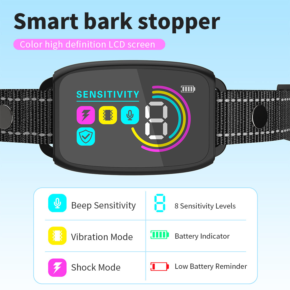 Rechargeable Dog Bark Collar – Smart No-Bark Training with Beep