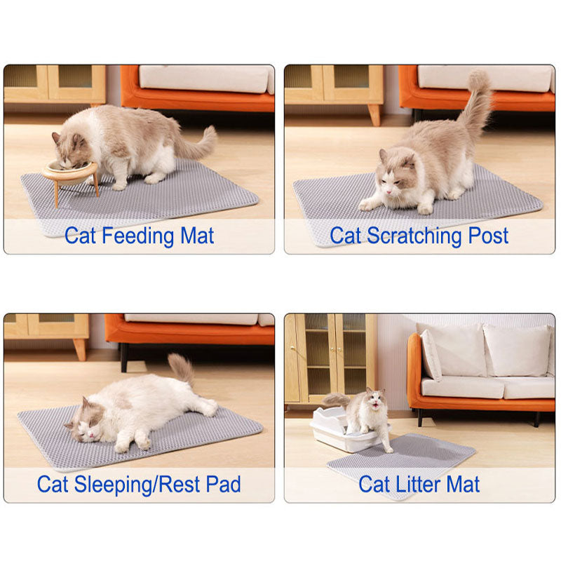 Waterproof Cat Litter Mat – Double Layer Trapping Pad
