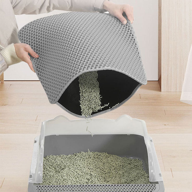 Waterproof Cat Litter Mat – Double Layer Trapping Pad