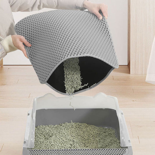 Waterproof Cat Litter Mat – Double Layer Trapping Pad