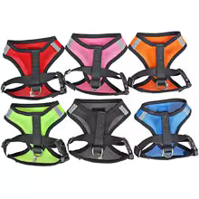 Adjustable Cat & Small Dog Harness with Leash – Soft Mesh Vest