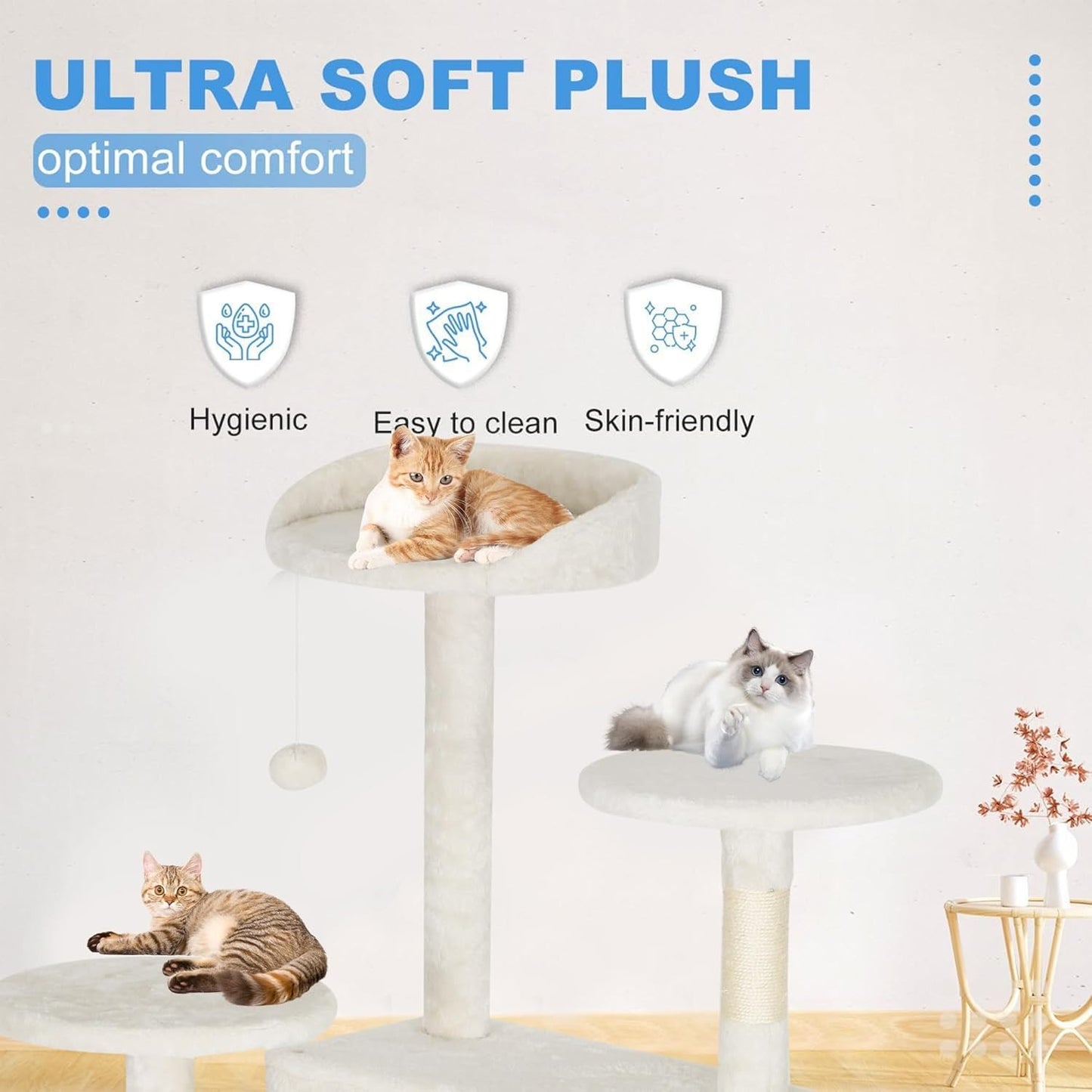 54-Inch Cat Tree Tower – Multi-Level Condo & Scratching Post