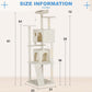 54-Inch Cat Tree Tower – Multi-Level Condo & Scratching Post