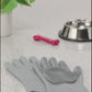 Pet Grooming Glove – 5-Finger Deshedding Brush & Massage Mitt